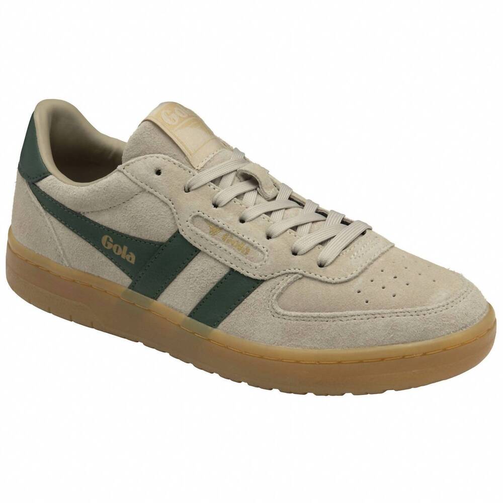 NEW GOLA women's hawk suede '86 sneaker in bone/evergreen/gum - Picture 5 of 5